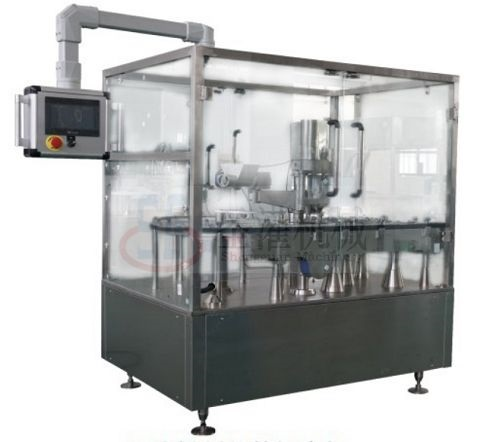 Double head powder packing and stuffing machine